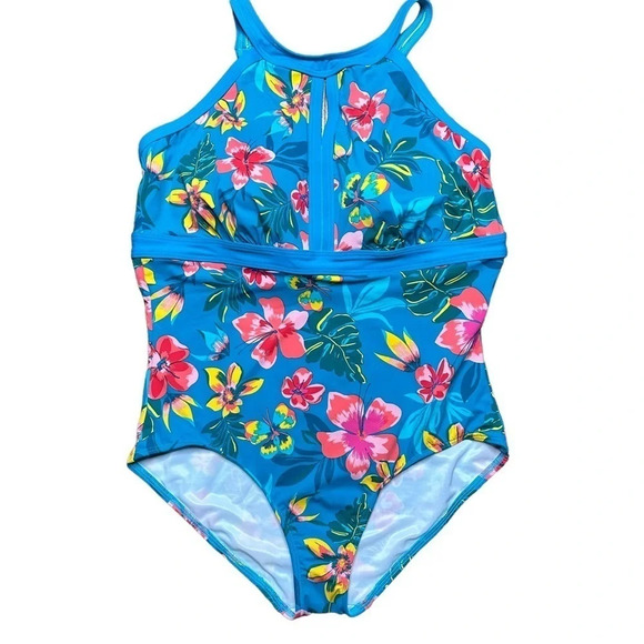 Land's End Women's Plus Size Floral One-Piece Swimsuit. Sz: 16DD - Picture 10 of 11
